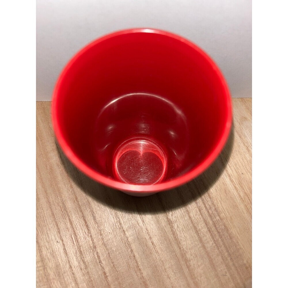 Vintage 1980s Tupperware Harvest Red cup #873-10 Replacement Textured 16 ounce - Picture 2 of 4